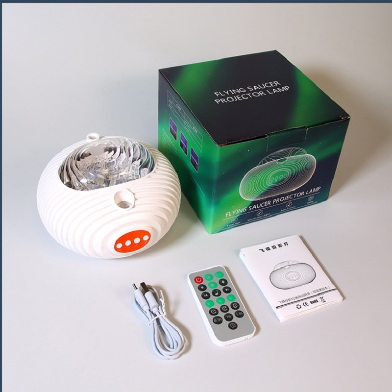 2023 New Double Effect Northern Lights Projector Lamp Milky Way Atmosphere Lamp Starry Sky Lamp White Noise Projector Lamp With Rometes - Image 6