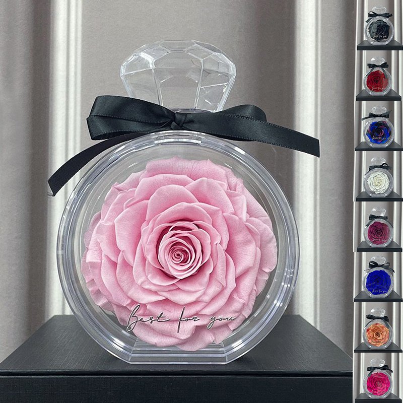 Eternal Flower Ornaments Transparent Cover Dried Rose Gift Box For Christmas New Year Valentine's Day Home Decor - Image 10