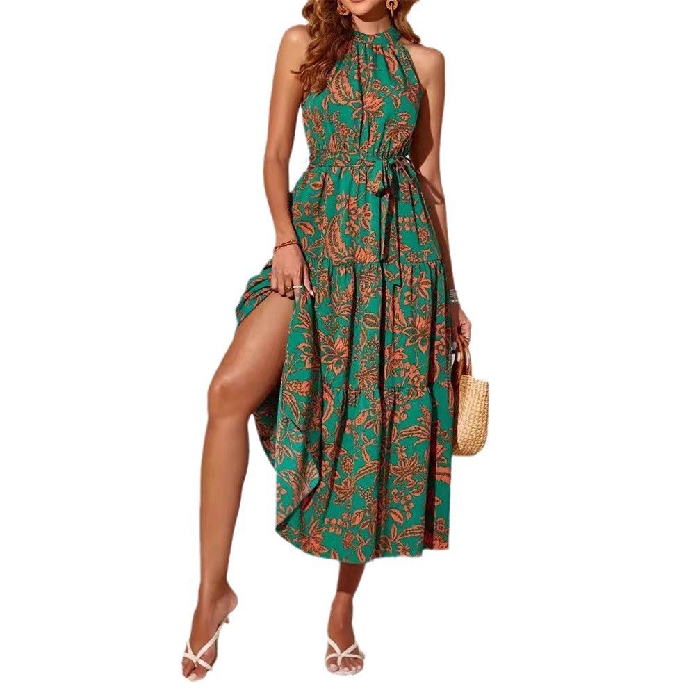 Sleeveless Ethnic Print Spring And Summer Dress - Image 3