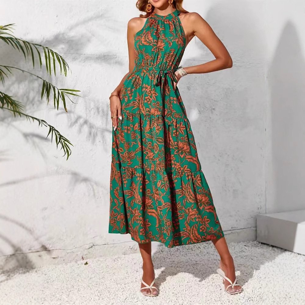 Sleeveless Ethnic Print Spring And Summer Dress - Image 5