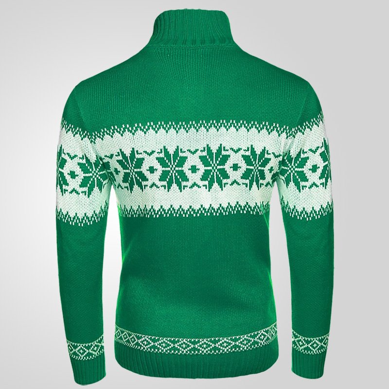 Men's New Pullover Sweater Autumn And Winter Long Sleeved Christmas Casual Fashion Jacquard Knitted Sweater Clothing For Men - Image 7