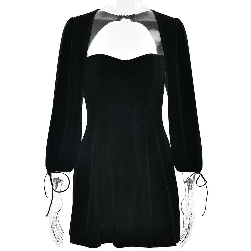 Women's Cuff With Strap Backless Dress - Image 5