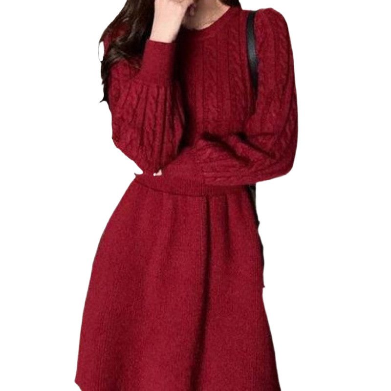 Autumn And Winter Temperament Waist-controlled Base Ride Dress - Image 7