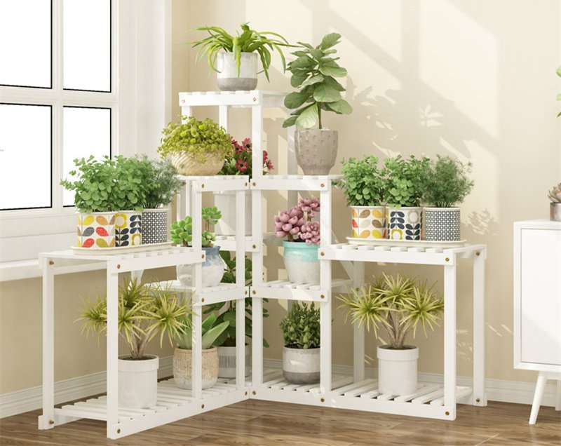 Balcony Flower Stand Indoor Multi-layer Solid Wood Living Room - Image 10