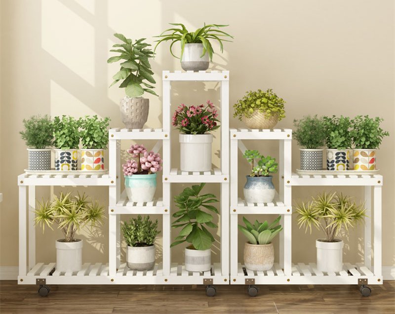 Balcony Flower Stand Indoor Multi-layer Solid Wood Living Room - Image 7