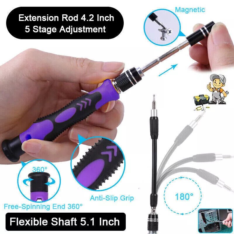 170 In 1 Precision Screwdriver Set Repair Tool Kit For Laptop Computer PC Phone - Image 3
