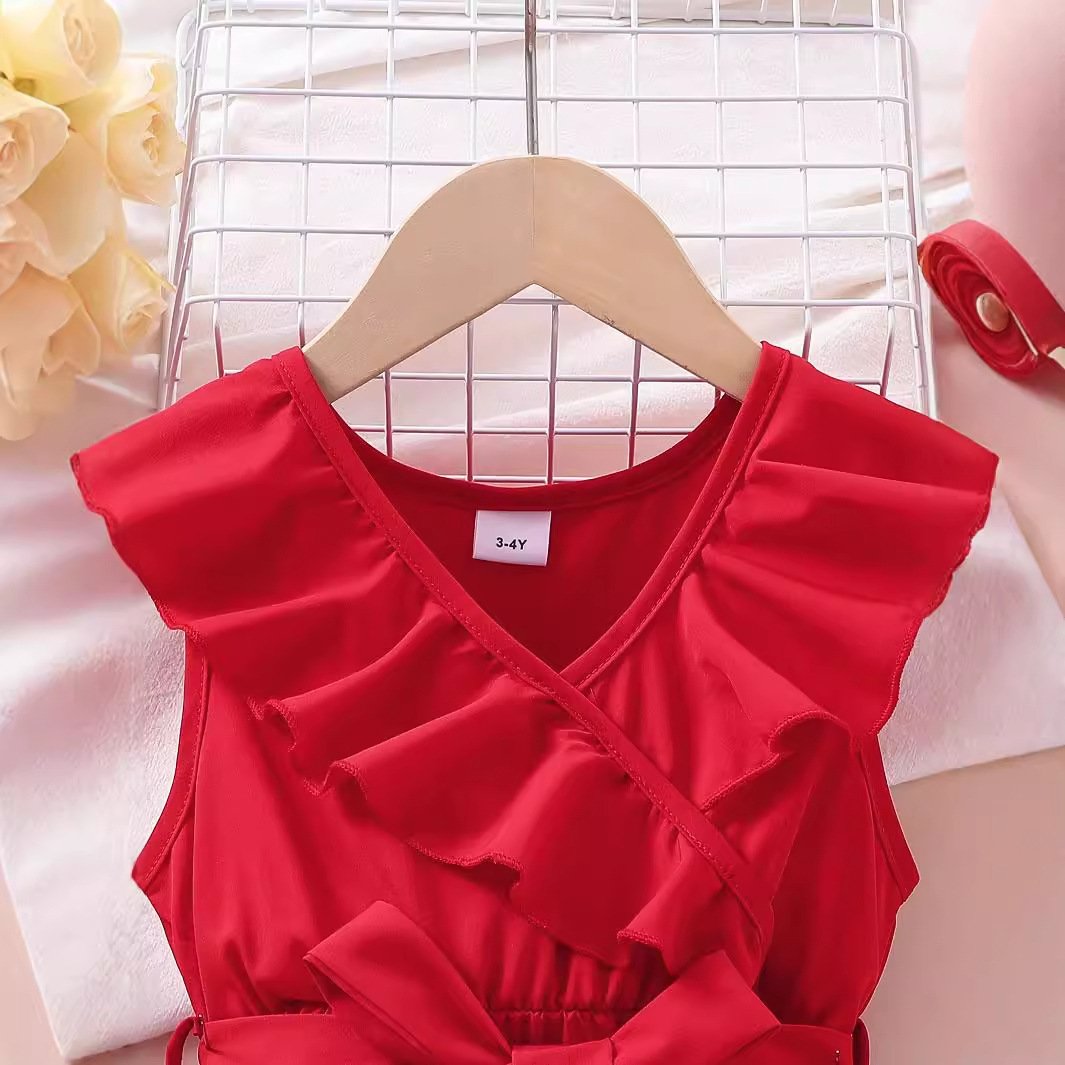 European And American Style Girl Ruffled Dress - Image 5