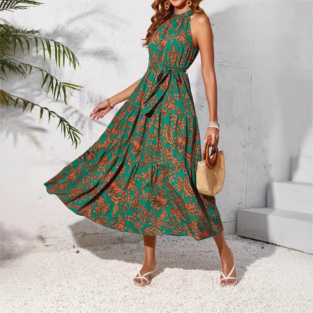 Sleeveless Ethnic Print Spring And Summer Dress - Image 2