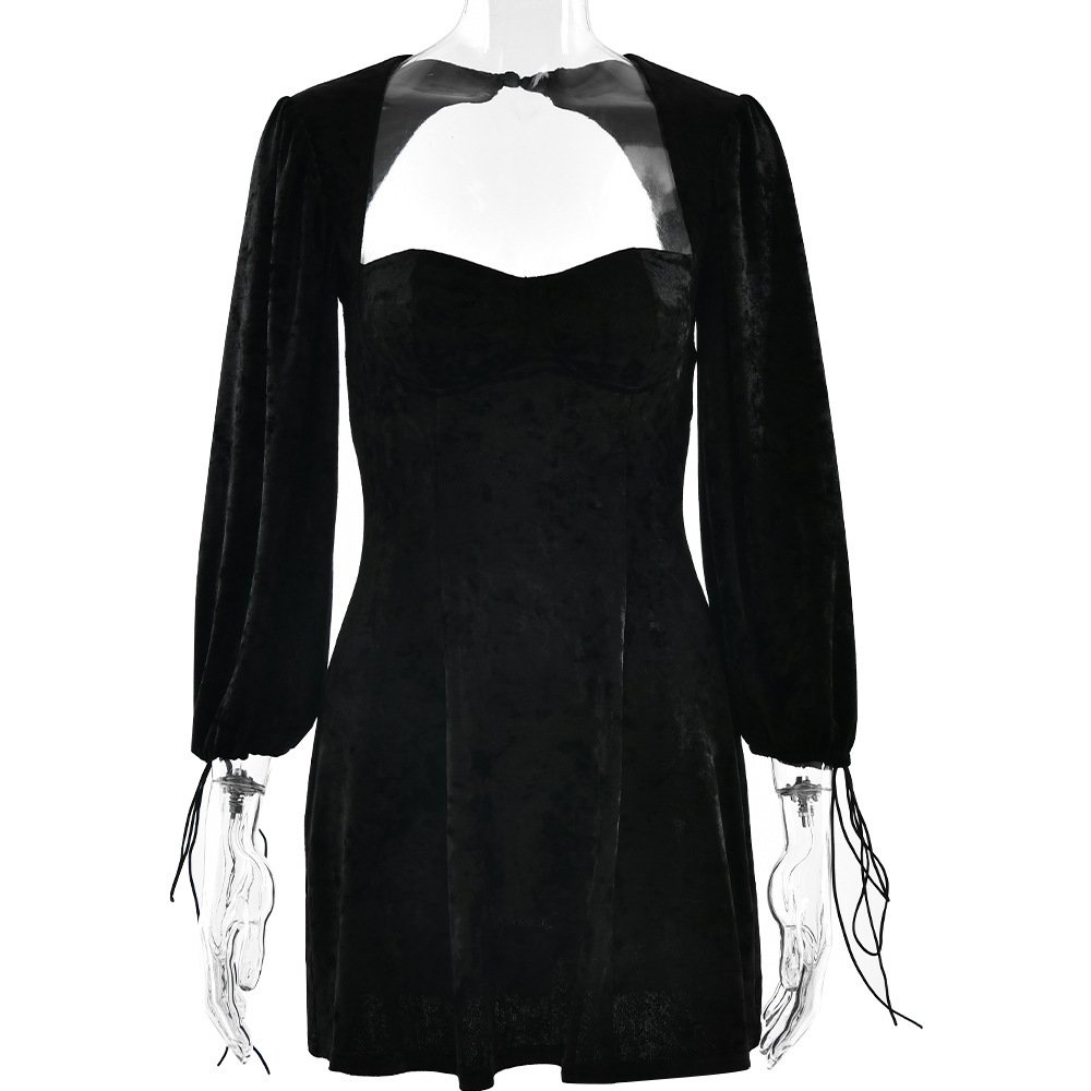 Women's Cuff With Strap Backless Dress - Image 7