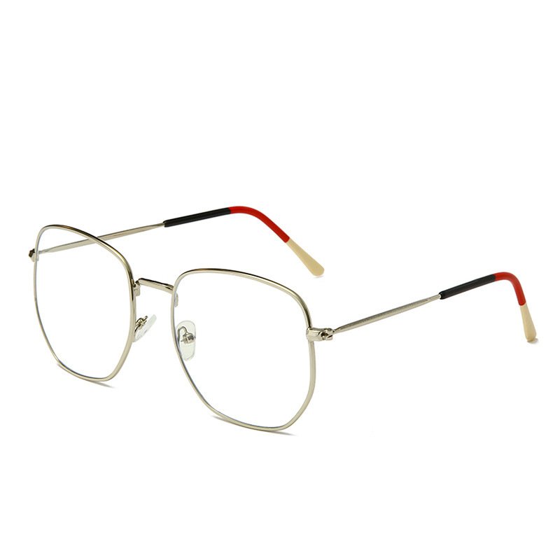 Fashion Men And Women Trend Metal Frame Polygonal Glasses - Image 2