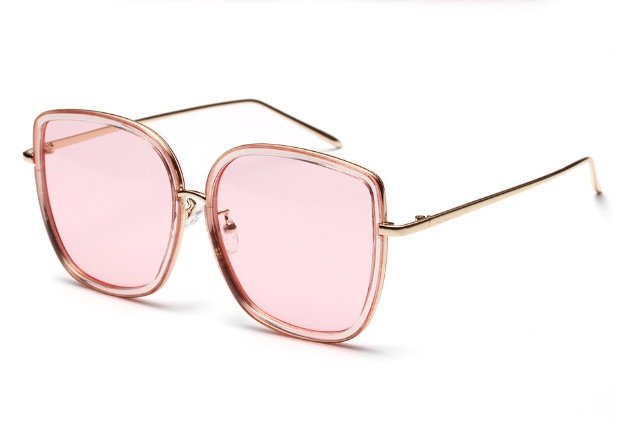 Big Square Sunglasses Women Transparent Frame Ocean Color Lens Glasses Vintage Sunglasses - Image 6