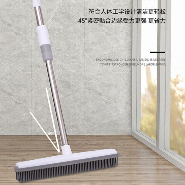 2 In 1 Rubber Broom Brush Pet Hair Remover Bristle Carpet Cleaning Broom UK - Image 4