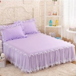 Korean Style Lace One-piece Princess Bedspread Lace Bed Cover Thick Mattress Protection Cover Sheet - Image 7