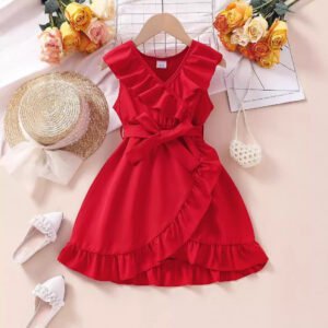 European And American Style Girl Ruffled Dress