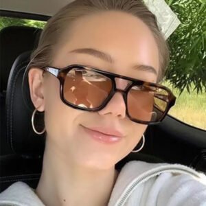 Square Double Beam Sunglasses Men And Women Retro Personality