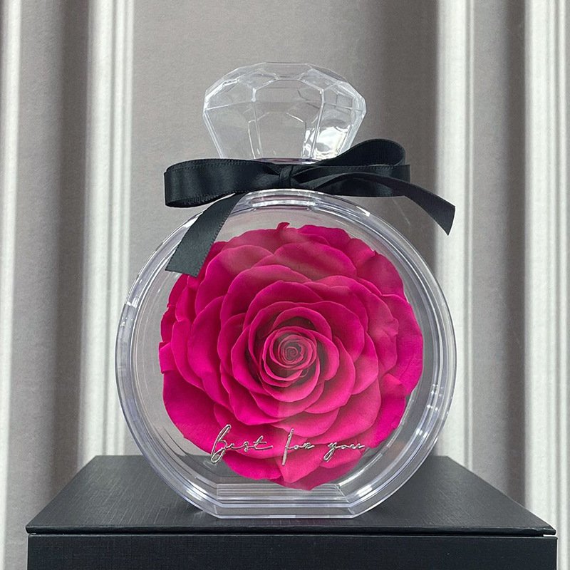 Eternal Flower Ornaments Transparent Cover Dried Rose Gift Box For Christmas New Year Valentine's Day Home Decor - Image 9