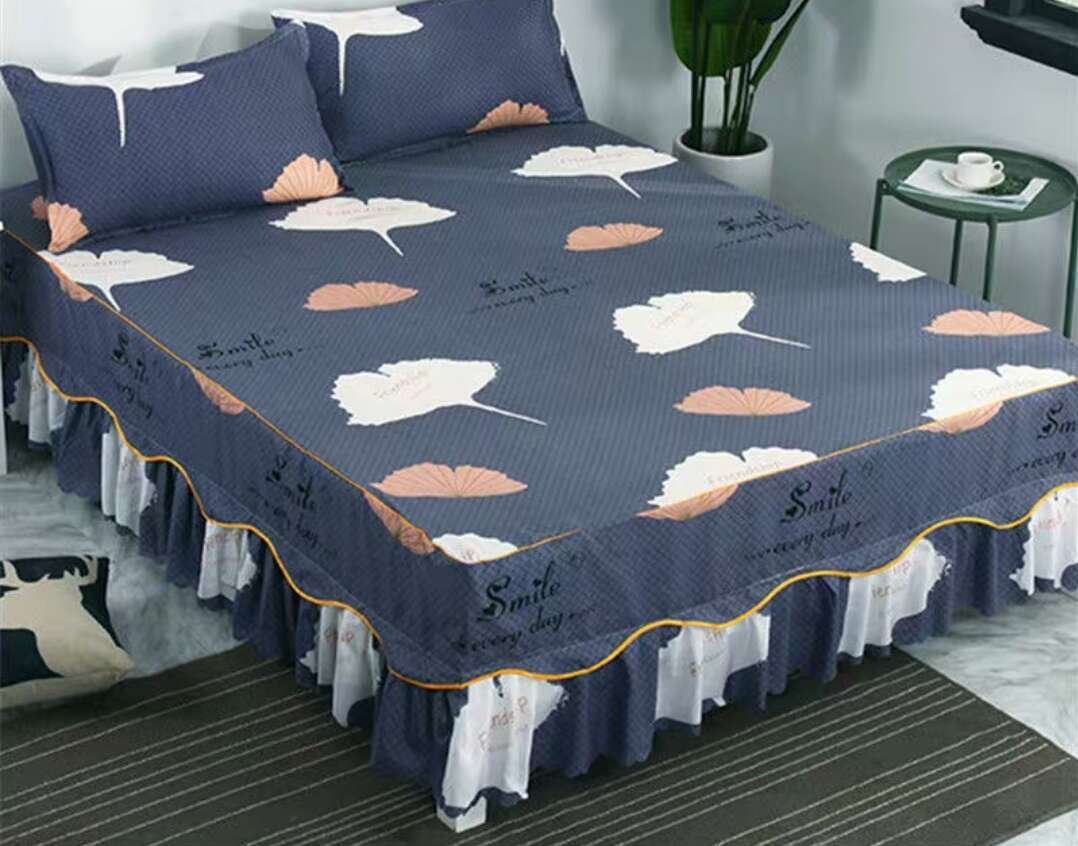 Bed Skirt Pillowcase 3 Woolly Bedsheet Bedding Set Bedspread - Image 8