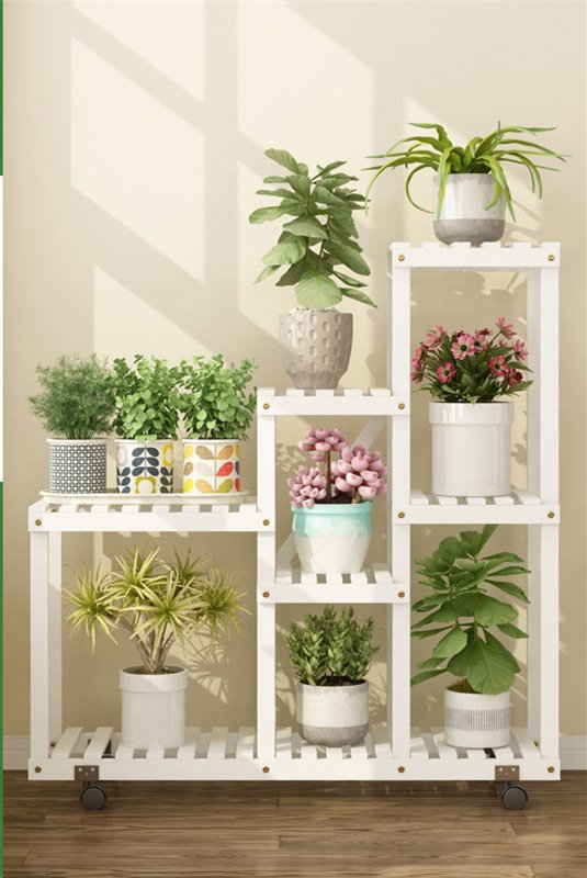 Balcony Flower Stand Indoor Multi-layer Solid Wood Living Room - Image 5