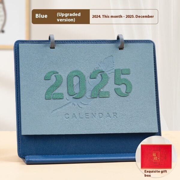 2025 Creative Magnetic Leather Frame Desk Calendar - Image 2
