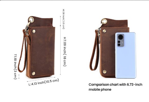 Retro Men's Bag Crazy Horse Leather Fashion RFID Wallet Men - Image 4