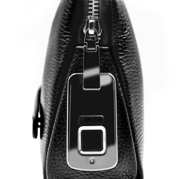 Mens Wallet Fingerprint Lock Bag First Layer Cowhide Business Handbag Men Fashion Fingerprint Men Bag - Image 3