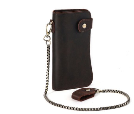 Retro Men's Bag Crazy Horse Leather Fashion RFID Wallet Men - Image 6