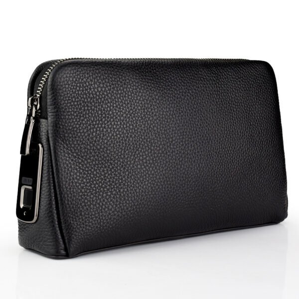 Mens Wallet Fingerprint Lock Bag First Layer Cowhide Business Handbag Men Fashion Fingerprint Men Bag - Image 6