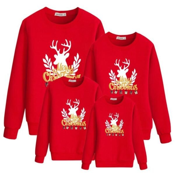 Christmas Dwarf Creative Funny Print Crew Neck Top - Image 7