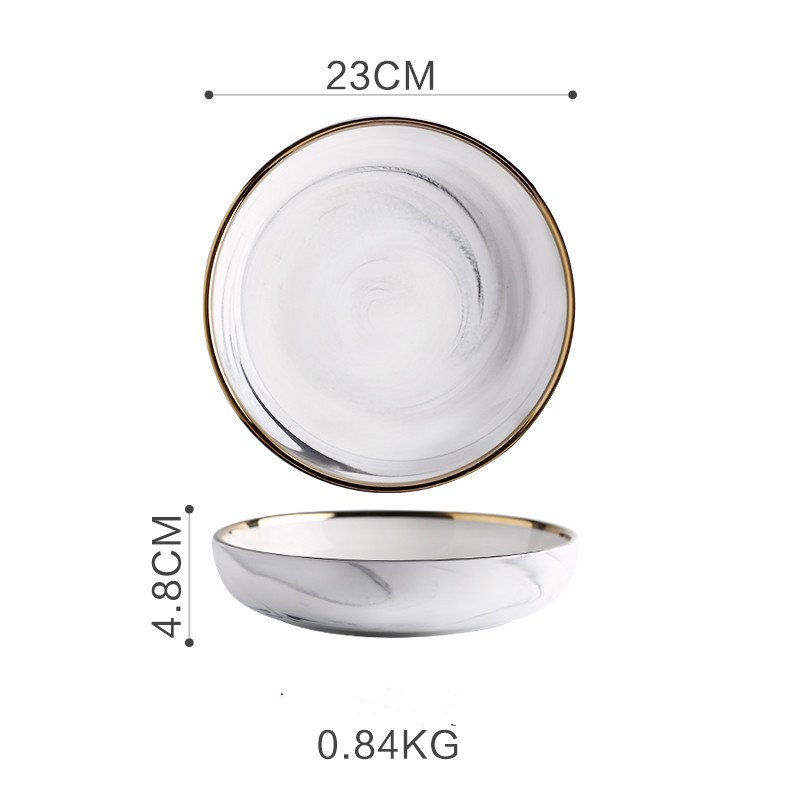 Marble Tableware Bowls Plates Rice - Image 5