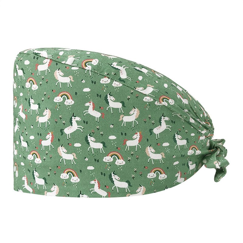 Cute Printed Cotton Nurse Hat - Image 5