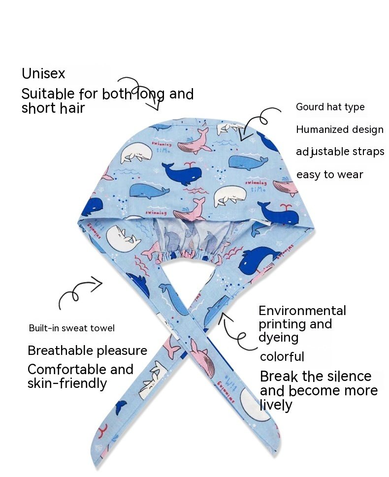 Cute Printed Cotton Nurse Hat - Image 10