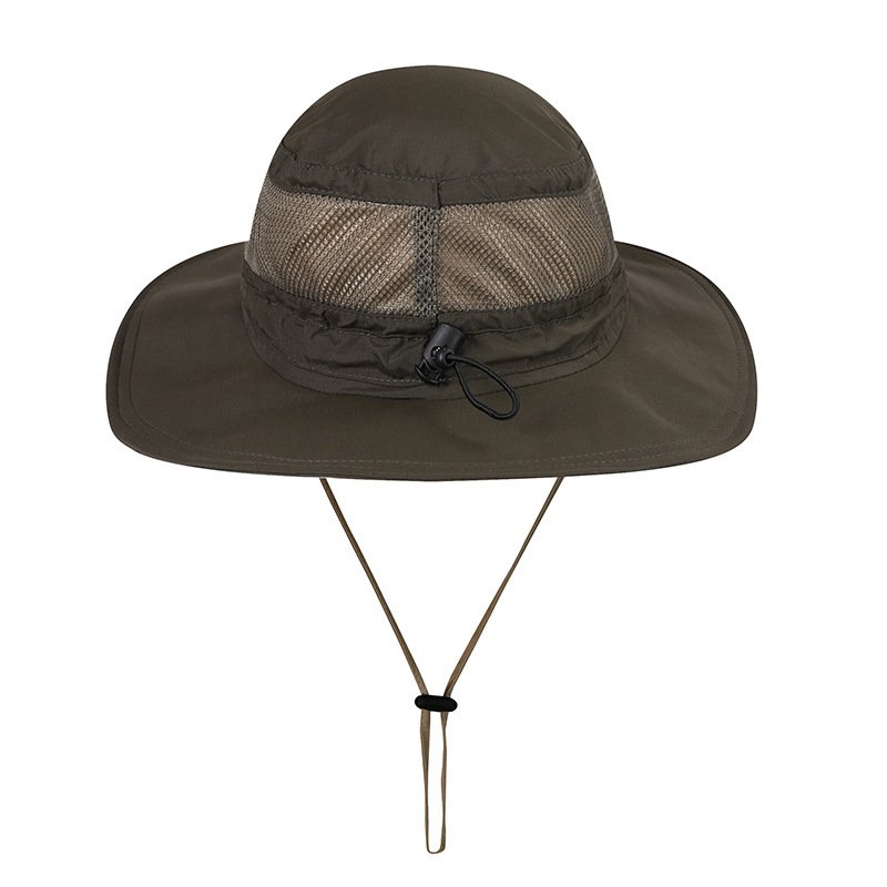 Outdoor Fishing Hiking Men's Panama Hats Summer Sun-proof Anti-UV Breathable Fisherman Sun Hat Adjustable Male Bucket Hat Bob - Image 4