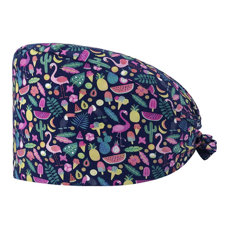 Cute Printed Cotton Nurse Hat - Image 9