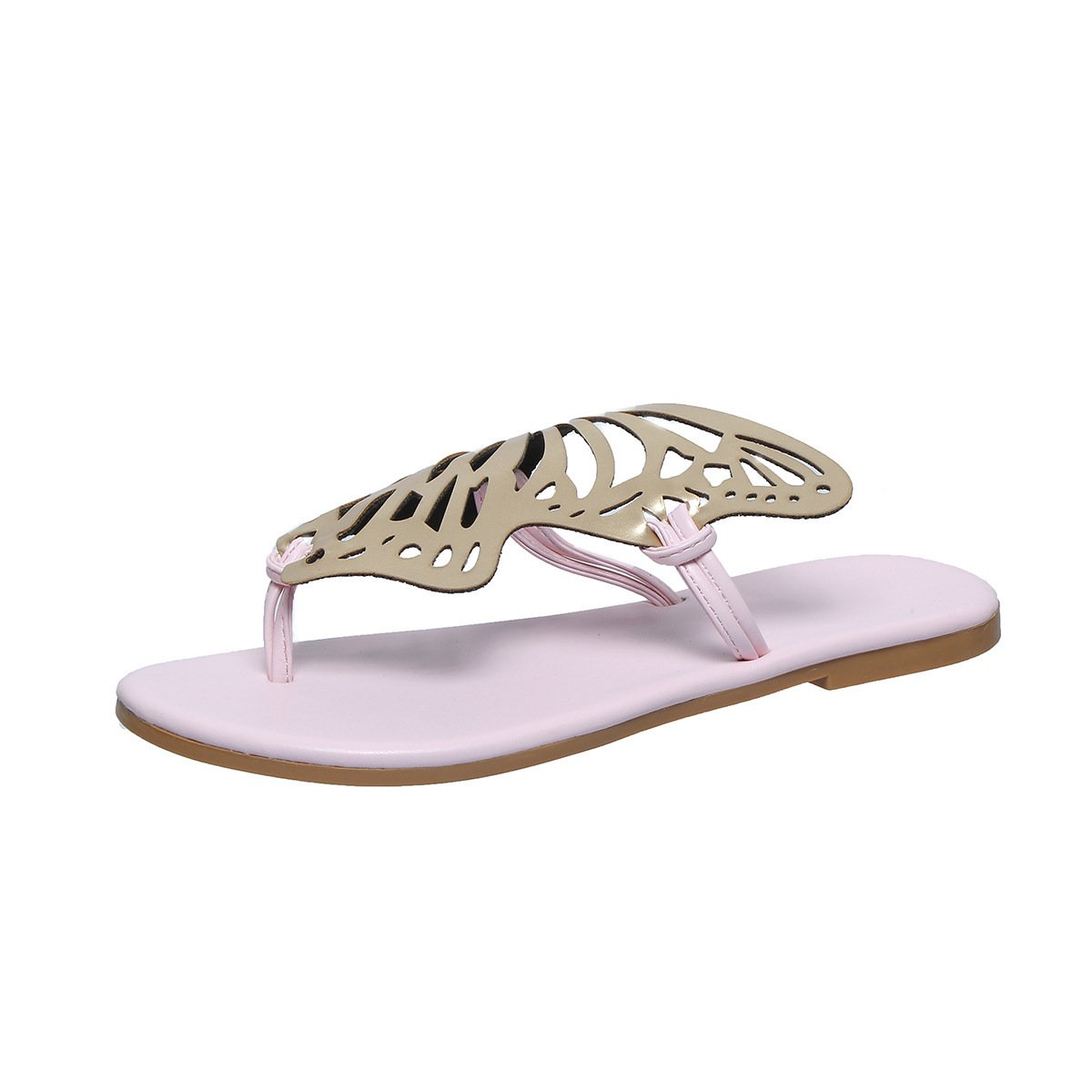 Fashion Hollow Butterfly Flip-Flops Summer Sandals For Women Casual Beach Shoes New Low Heel Flat Slides Slippers - Image 6