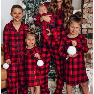 European And American Christmas Parent-child Pajamas Set
