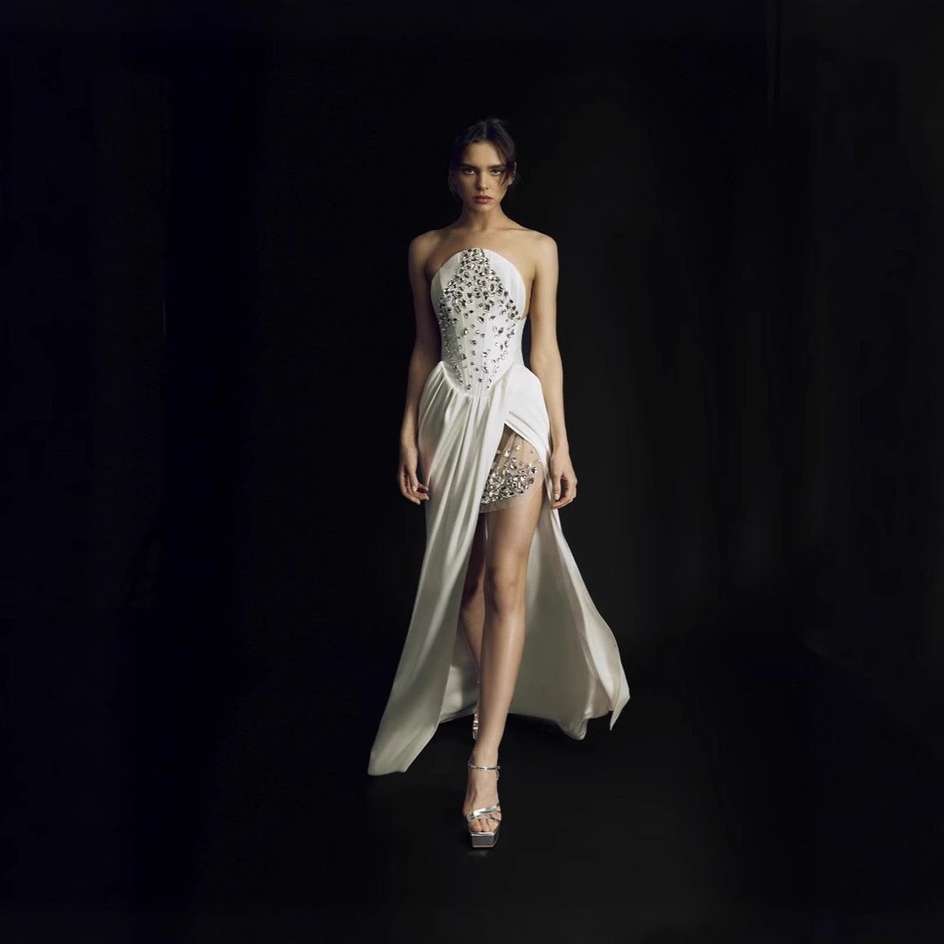 European And American Style Diamond Evening Dress - Image 5