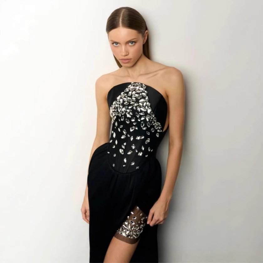 European And American Style Diamond Evening Dress