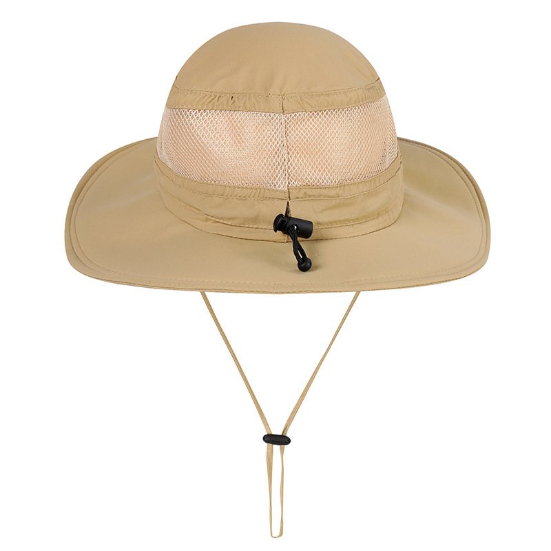 Outdoor Fishing Hiking Men's Panama Hats Summer Sun-proof Anti-UV Breathable Fisherman Sun Hat Adjustable Male Bucket Hat Bob - Image 3