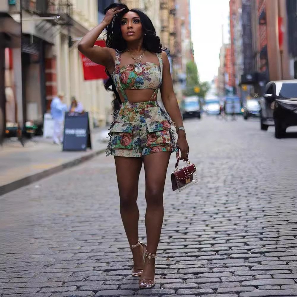 Women's Clothing Street Retro Flower Court Suit - Image 4