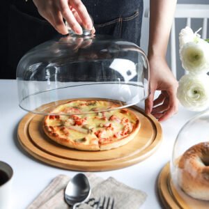 Fruit Tasting Plate With Cover Shop Transparent Glass Cover