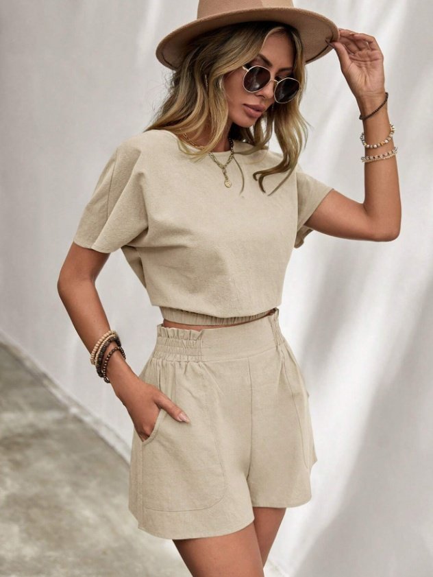 Women's Casual Breathable Short Sleeved Set - Image 2