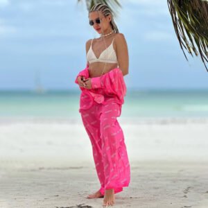 Women's Printed Chiffon Trousers Suit