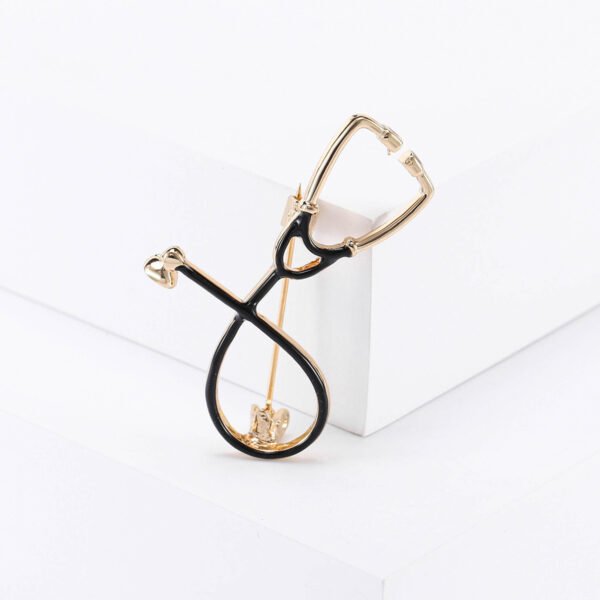 Creative Personality Doctor Nurse Stethoscope Brooch Medical Staff Work Badge Pin Cardigan Coat Accessories - Image 9