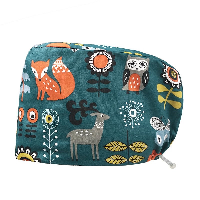 Printed Operating Room Hat Nurse Bead Caps Female Doctor's Cap Stomatology Department Plus Clinch Cap ICU Nurse Hat - Image 3