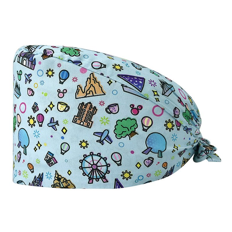 Cute Printed Cotton Nurse Hat - Image 2