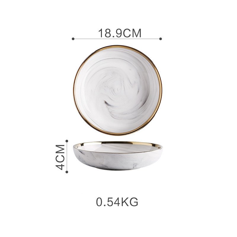 Marble Tableware Bowls Plates Rice - Image 9
