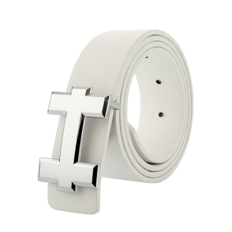 Luxury Designer H Brand Designer Belts Men High Quality Male PU Leather Women Belt Buckle Strap for Jeans Black size 110cm - Image 4