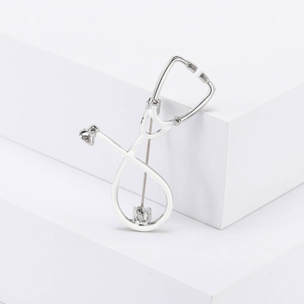 Creative Personality Doctor Nurse Stethoscope Brooch Medical Staff Work Badge Pin Cardigan Coat Accessories - Image 6