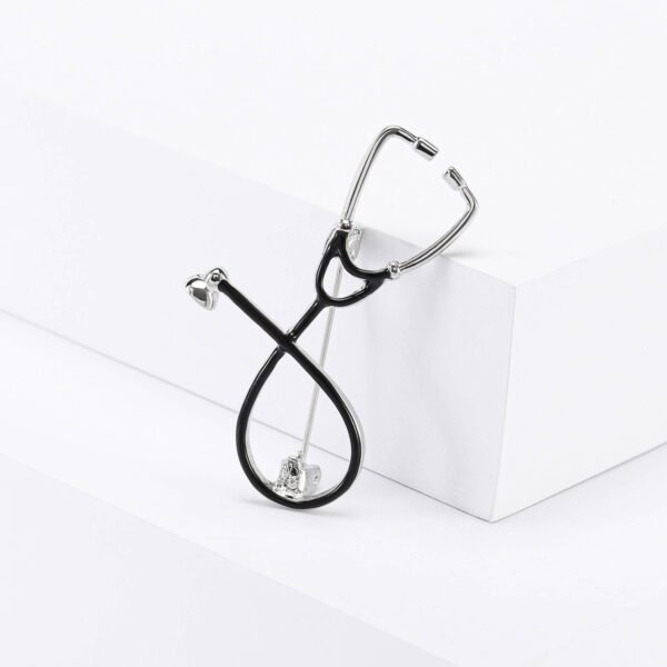Creative Personality Doctor Nurse Stethoscope Brooch Medical Staff Work Badge Pin Cardigan Coat Accessories - Image 4