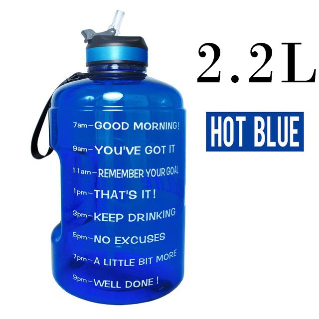QuiFit 3.78L 2.2L 1.3L 128oz Gallon Water Bottle With Straw - Image 7